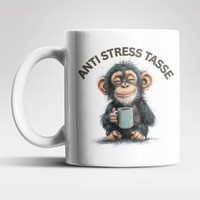 Anti Stress Schimpanse Kaffeetasse Teetasse Tasse Geschenkidee 325 Ml