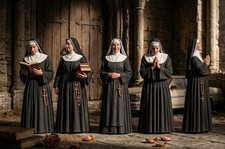 1/35 Scale 50mm Resin Figure Devout Nun 5set ...