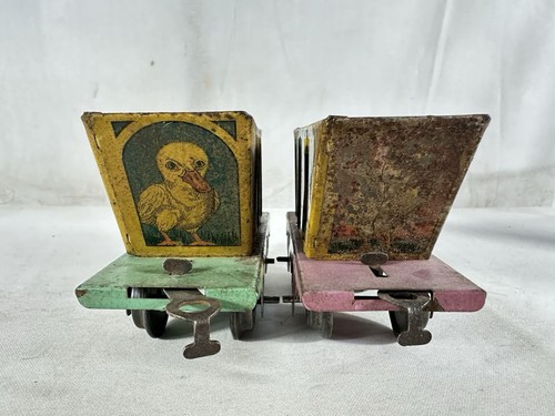 Pair of SCARCE Marx Original Prewar Bunny Express Gondola Cars! - Picture 10 of 11