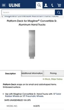 Magliner H3375 Platform Deck For Magliner Convertible Sr. Hand Trucks