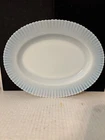 VINTAGE MACBETH EVANS PETALWARE OPALESCENT MONAX MILK GLASS PLATTER 12-3/4"