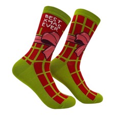 Best Xmas Socks Ever Funny Sarcastic Christmas Graphic Novelty Footwear for