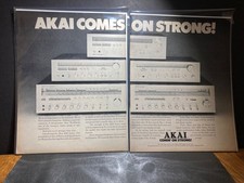 1976  Vintage  Original Print Ad  AKAI 2pc-AKAI COMES ON STRONG!
