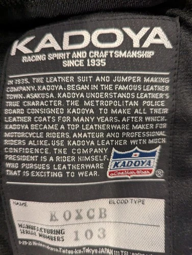 Kadoya Cybernation Vintage 2000s Motorcycle Leather Jacket  image 7