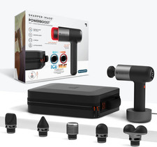 Sharper Image Deep Tissue Percussion Massage Gun, Powerboost Pro Hot  Cold Rec