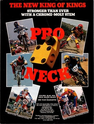 1980   PRO NECK Print Ad   80s  BMX Davidow Leary Kramer Bottema FA.12