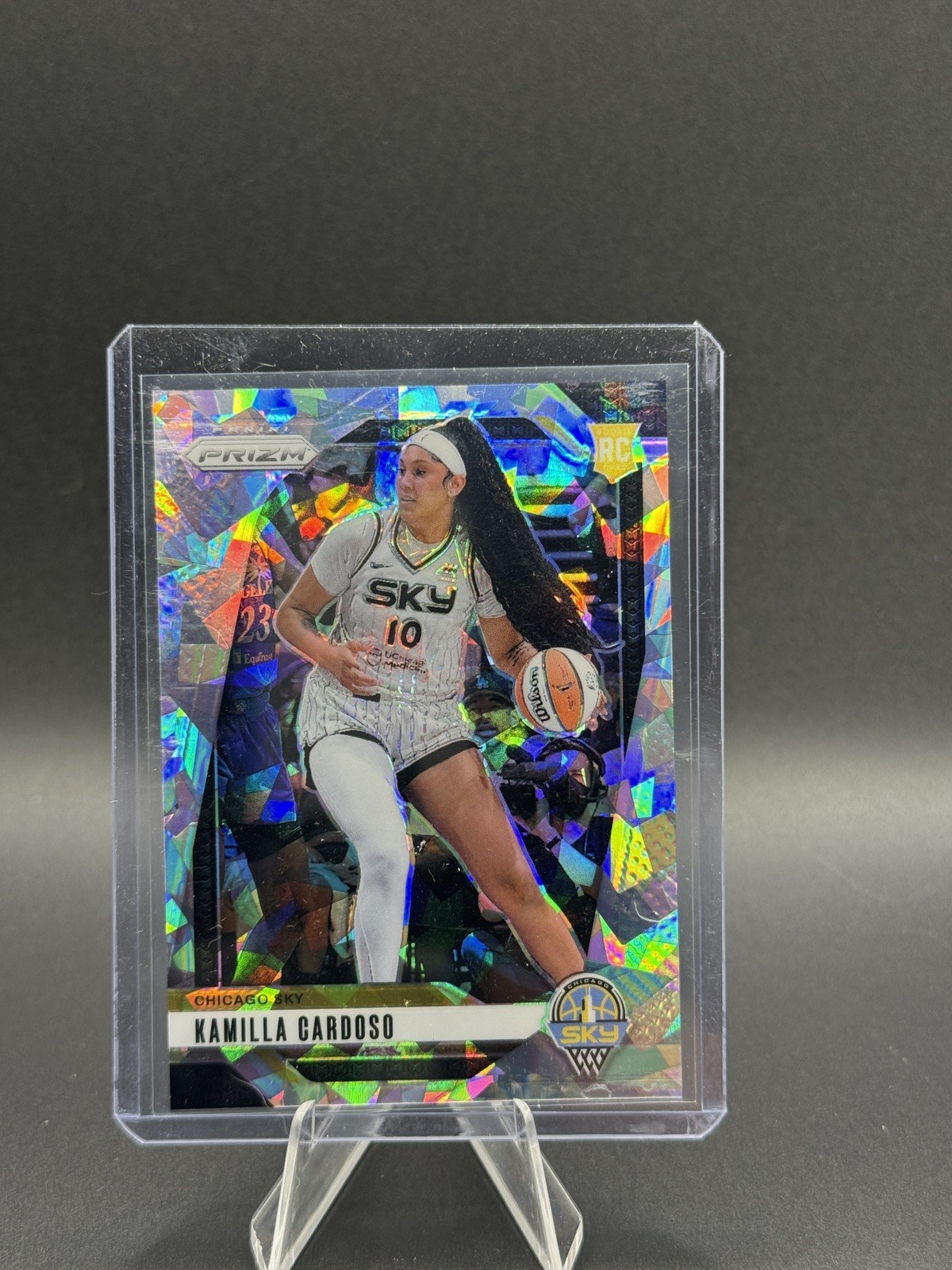KAMILLA CARDOSO 2024-25 PANINI PRIZM WNBA ROOKIE CRACKED ICE SKY #93 Q3701