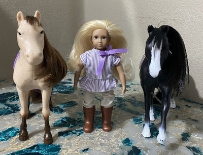Lori   Konvolut ~ 6'' Marjorie Puppe & zwei Pferde / bekleidet ~ Battat