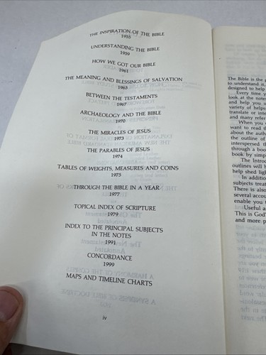 The Ryrie Study Bible New American Standard 1978 HC Moody Press NASB Musty - Foto 11 di 24