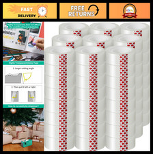 72 Rolls Clear Transparent Tape Refills, Glossy Gift Wrap Office Supply Tapes,