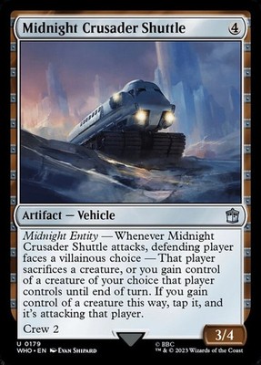 Midnight Crusader Shuttle NM Doctor Who MTG Magic The Gathering Artifact English