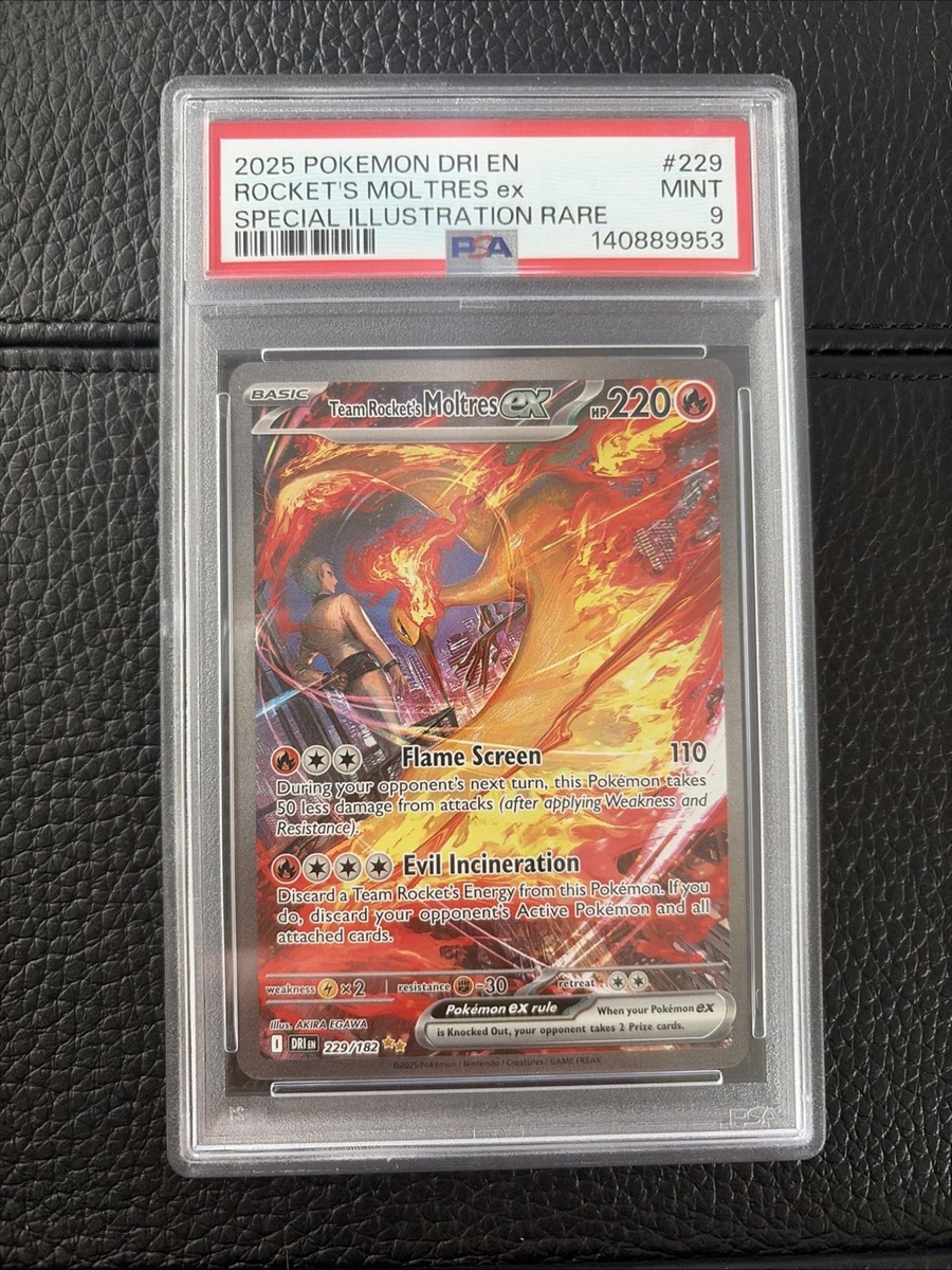 Team Rocket's Moltres ex 229/182 Sv10: Destined Rivals Holo for