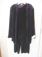 Purple Velvet  3  Piece Pantsuit - Size 1X - Red Hat Society
