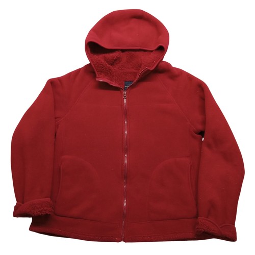 Faded Glory Jacke M Damen Fleece Langarm Rot
