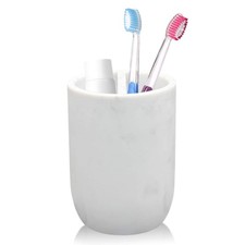 Toothbrush Holder Polyresin Organizer 1Pack, White