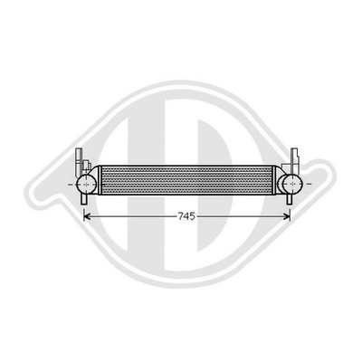 1x Ladeluftkühler Diederichs DCA1020 Diederichs Climate für Audi Seat Skoda VW