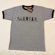 Vintage 1990s NWT Large XL Star Wars Episode 1 Promo T-shirt Ringer Grey Double