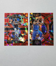 2023 Panini Select Kyrie Irving Premier Red Ice Card No. 180 & Concourse No. 21