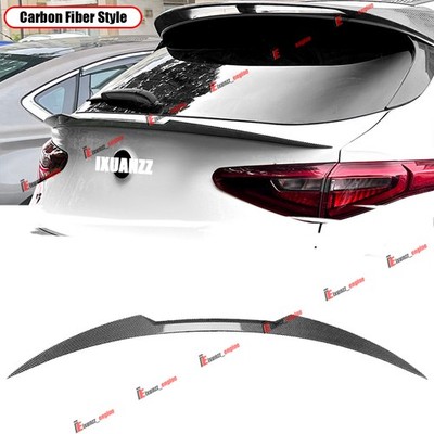 Carbon Optik Heckspoiler Ansatz Heck Flügel Lippe für Alfa Romeo Stelvio 2017+