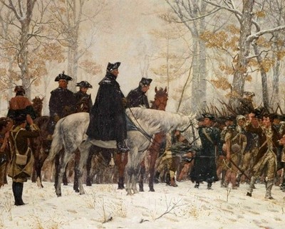 George Washington At Valley Forge-Revolution vintage ART poster print antique