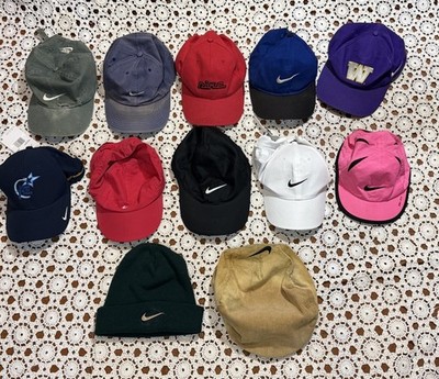 Vintage Y2K Modern Mix Snap Strap Fitted Cap Hat Lot Sports Athletic  As Is
