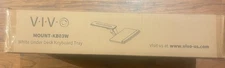 VIVO White Adjustable Computer Keyboard & Mouse Platform Tray Under Desk Mount