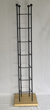 86 CD Iron and Wood Vintage Storage Tower for Audio CDs Huge 40" Tall