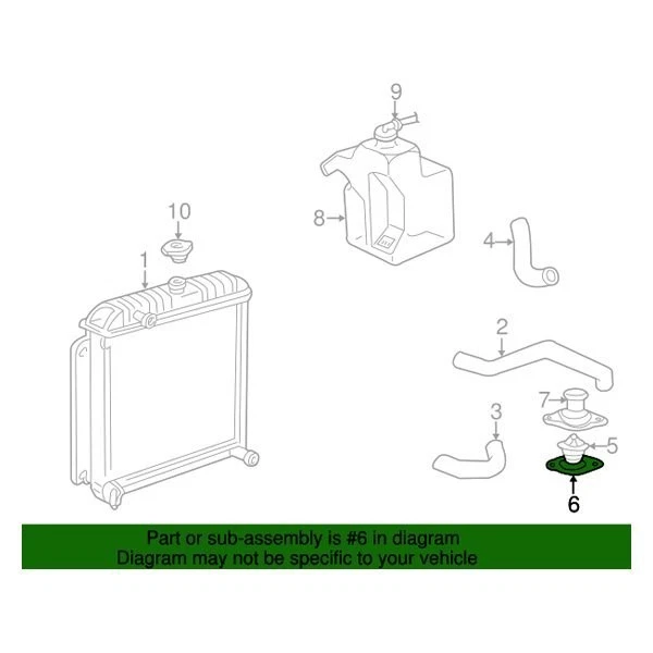 For Dodge Ram 1500 2002-2003 Mopar 53021051AB Engine Coolant Thermostat Gasket Foto 2 de 2
