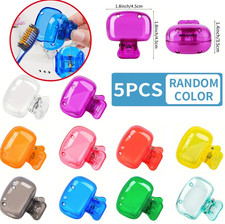 5pcs Toothbrush Storage Clips Portable Travel Dust Protective Caps-Random Color