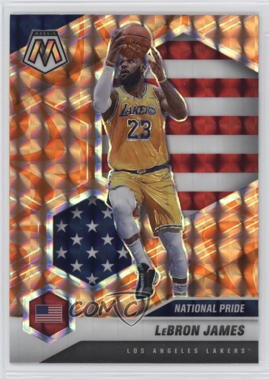 2020 Panini Mosaic National Pride Reactive Orange Prizm LeBron James #247 1d0h