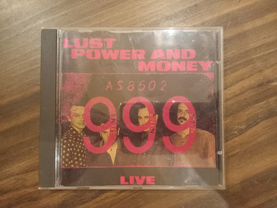 CD - 999 - Lust, Power and Money Live - DoJo Limited