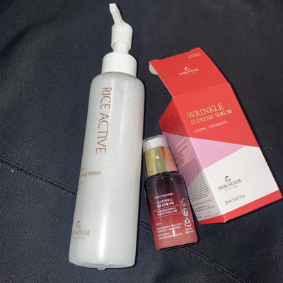 The Skin House  Essence Cleansing Water And Wrinkle Supreme Serum 