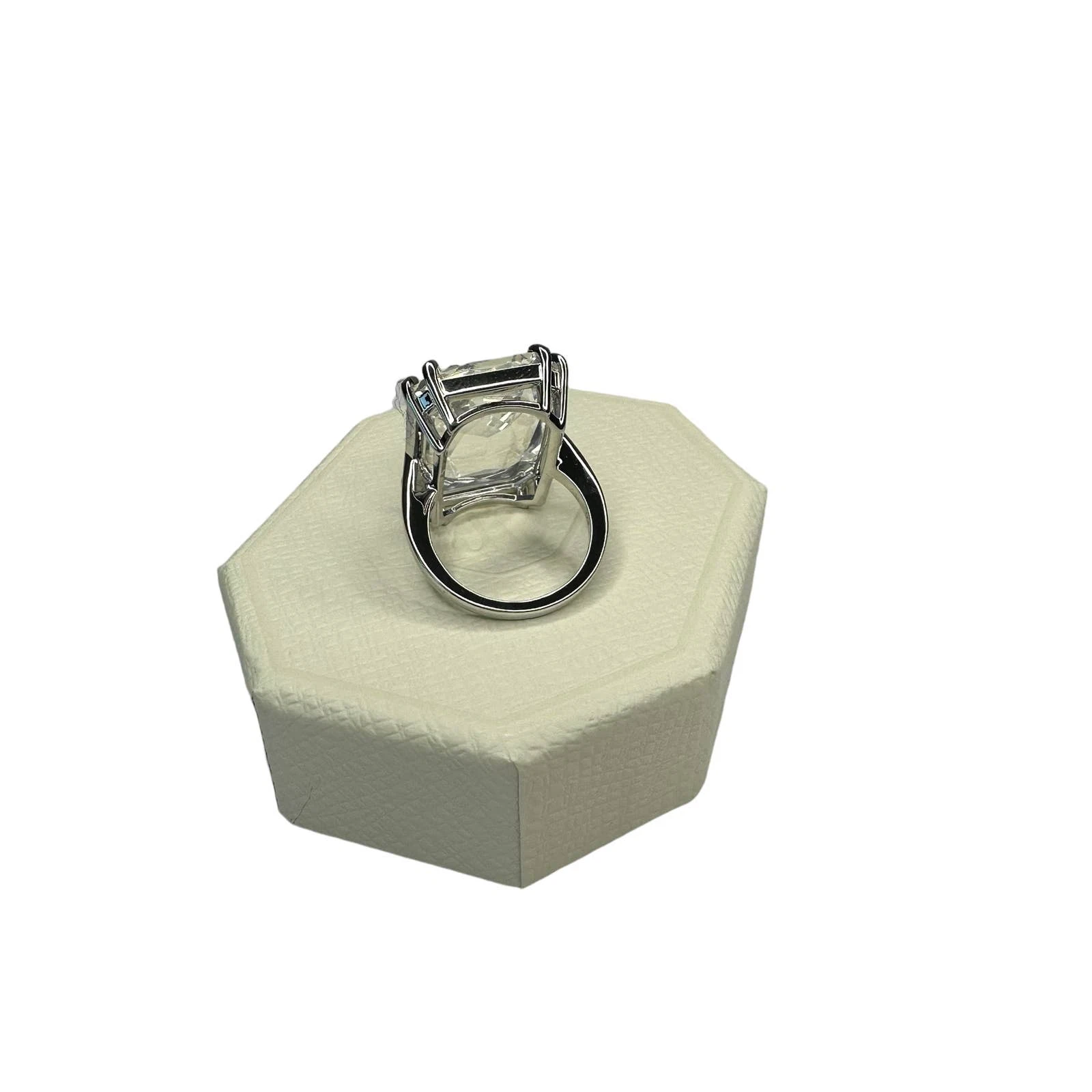 Anello cocktail Swarovski Mesmera cristallo oversize 58 EUR 8 USA