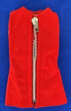Vintage 1970s Barbie Clone Mego Maddie Mod Red Zip Zapper Dress 1743