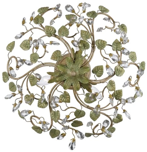 Crystorama Josie 20 1/2" Wide Floral Crystal Ceiling Light - Picture 3 of 8
