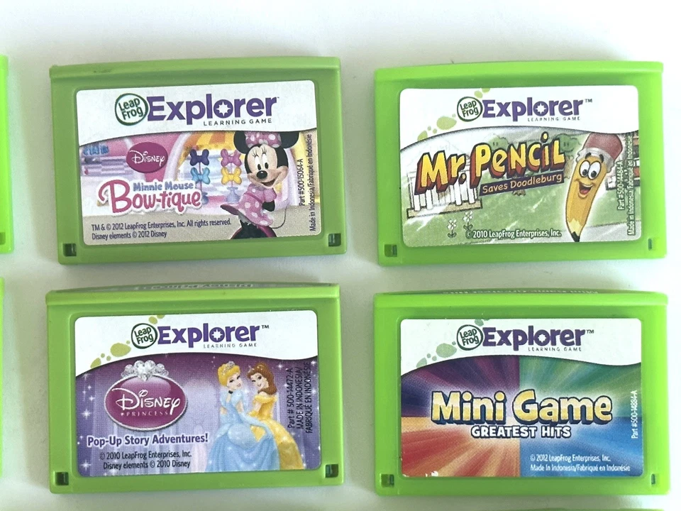 Leap Frog Explorer Game Lot Of Twelve Cinderella Little Mermaid Tangled Pixar - Image 4 of 4