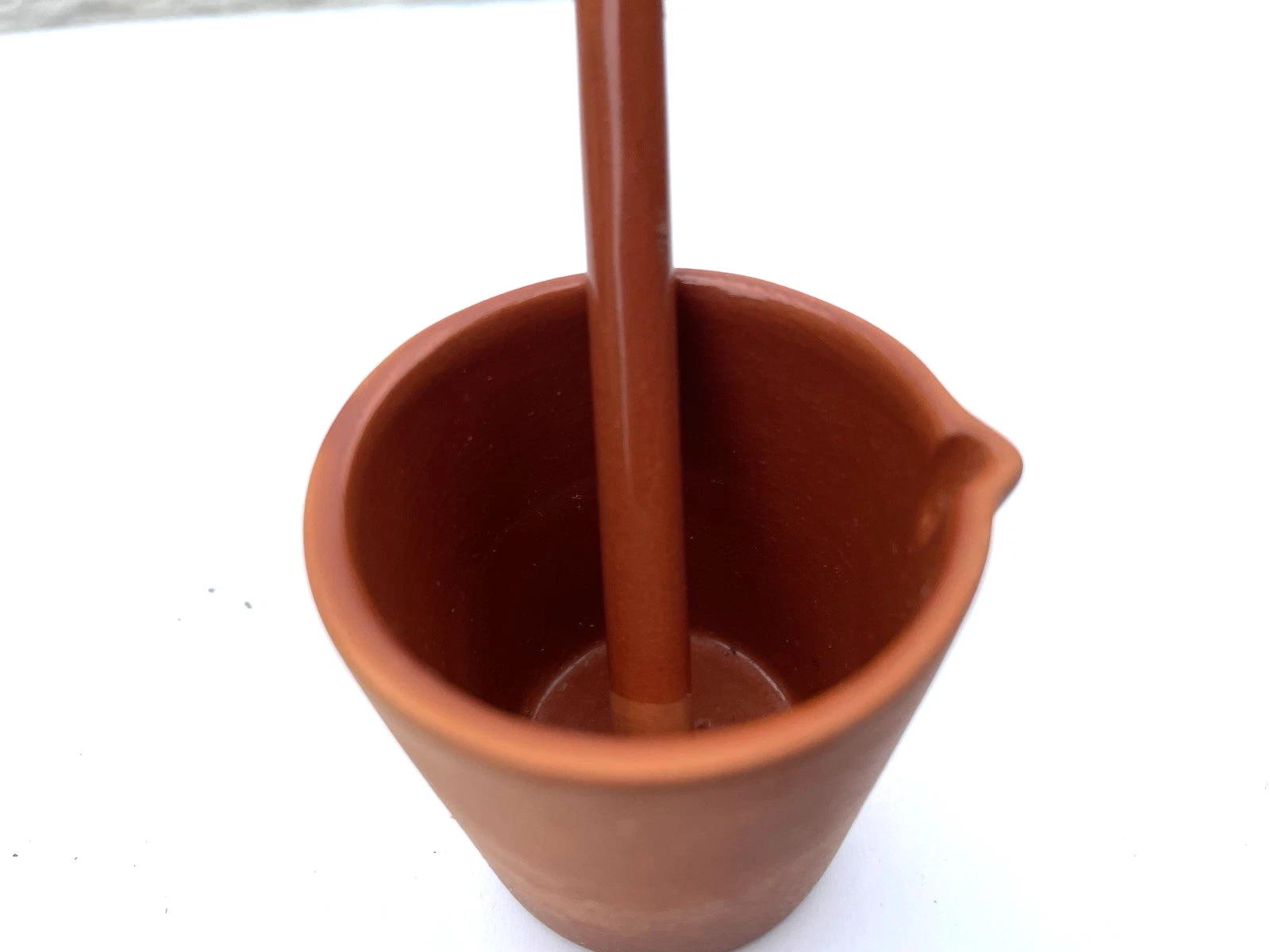 Unsual Small Chemist Antique Pottery Mortar & Pestle