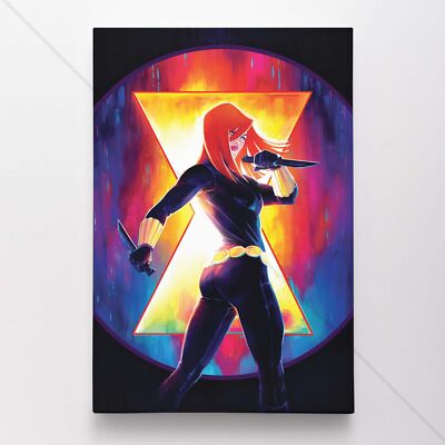 Black Widow Poster Canvas Avengers Marvel Comic Book Cover Art Print ...