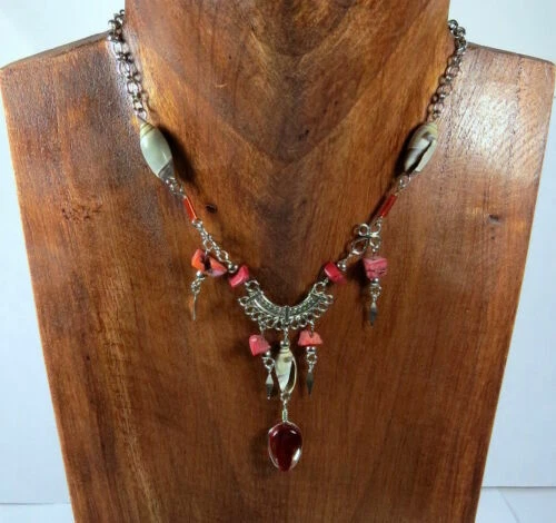 Rote Modeschmuck-Halsketten & -Anhänger Bohemien