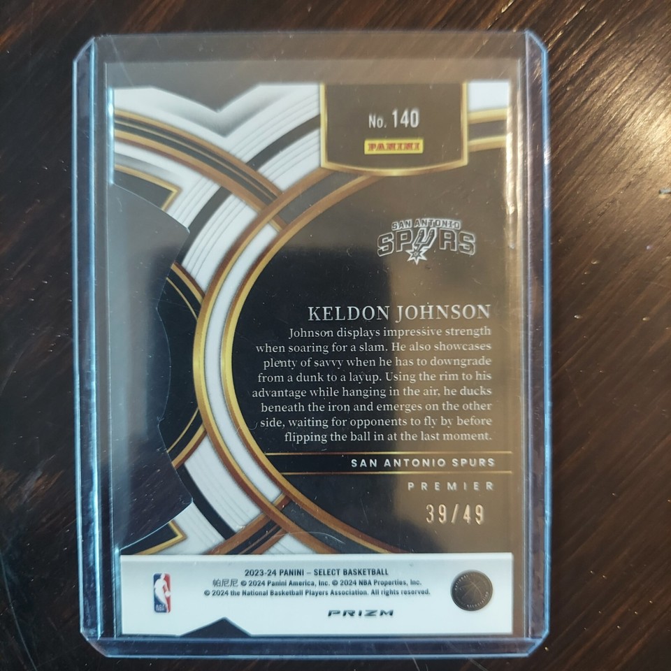 20232024 Panini Select Keldon Johnson Check Bronze Die Cut /49 eBay
