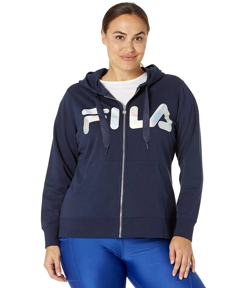 Woman s Hoodies Sweatshirts Fila Plus Size Curve Full Zip Hoodie