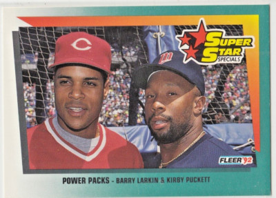 1992 Fleer Kirby Puckett & Barry Larkin Power Packs no. 704