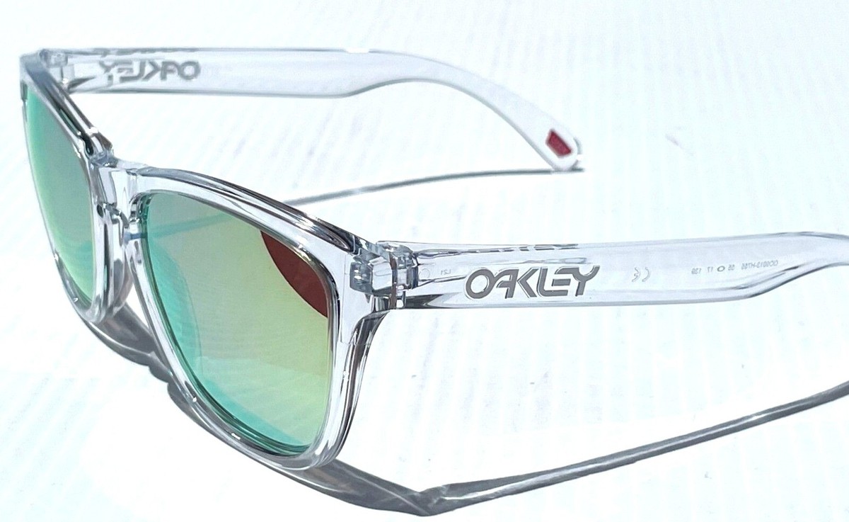 NEW Oakley FROGSKINS Clear Crystal POLARIZED Galaxy Fire Gold Lens