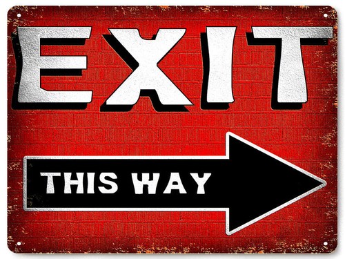 EXIT SIGN Clasic vintage style decor small business wall art 396 - Picture 3 of 3
