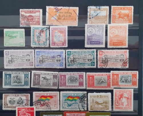 Bolivia colección de sellos desde 1930 en adelante inc. varios bisagras como nuevos. - Imagen 1 de 2