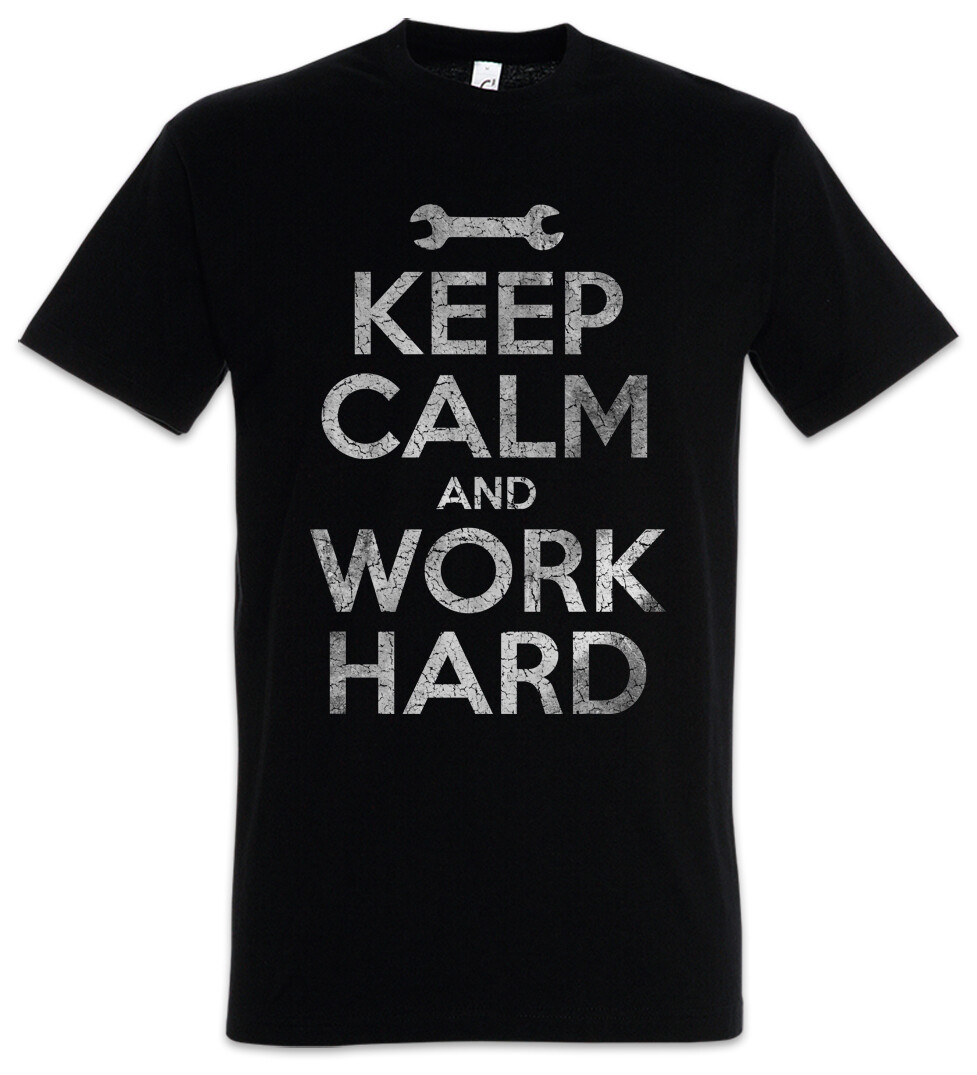 ALTRA T shirt dura Keep Calm And Work pompa lavoratore palestra fitness allenamento allenatore sport