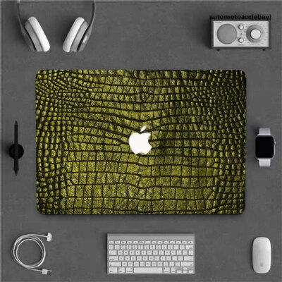 Green Reptile Skin Print Hard Case For Macbook M3 Air 13 15 Pro 16 14 11 12 inch
