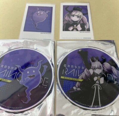 Master Detective Archives RAIN CODE Cafe Gratte Shinigami Coaster Card Set Japan