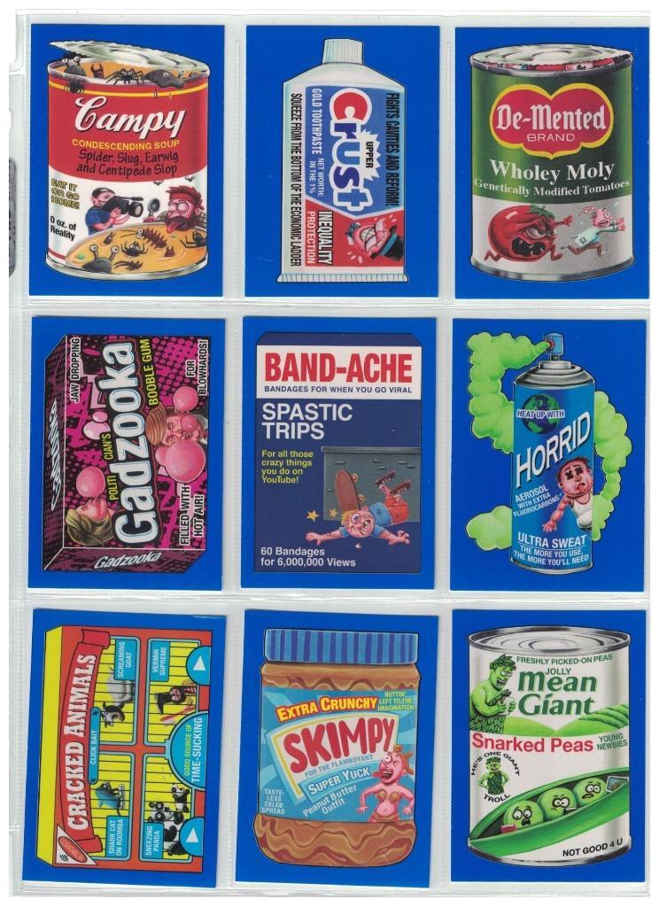 2017 TOPPS WACKY PACKAGES 50TH ANNIVERSARY ENTIRE SET OF 90 BLUE