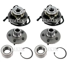 Front & Rear Wheel Bearing & Hub Assembly Kit Timken For Ford Explorer RWD 06-10